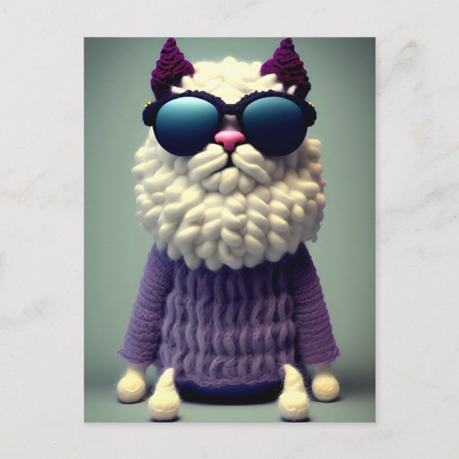 Woll - Hund # 1  Postkarte (Vorderseite)