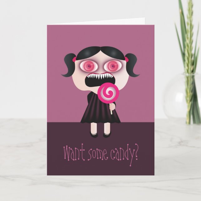 Woll Süßigkeiten? Funny Birthday Card. Karte (Vorderseite)