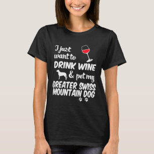 Woll, Wein und Haustiere zu trinken Großer Schweiz T-Shirt