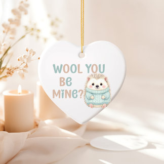 Wolle, wirst du mein Weihnachtsbaumschmuck sein Keramik Ornament