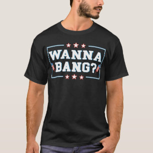 Wollen Sie, um 4. von Juli-Feuerwerken USA zu T-Shirt
