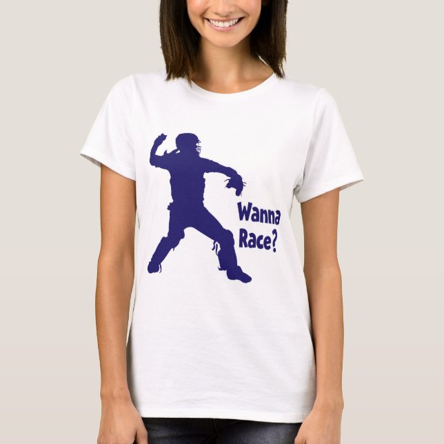 Wollen Sie, um zu laufen, blau T-Shirt (Vorderseite)