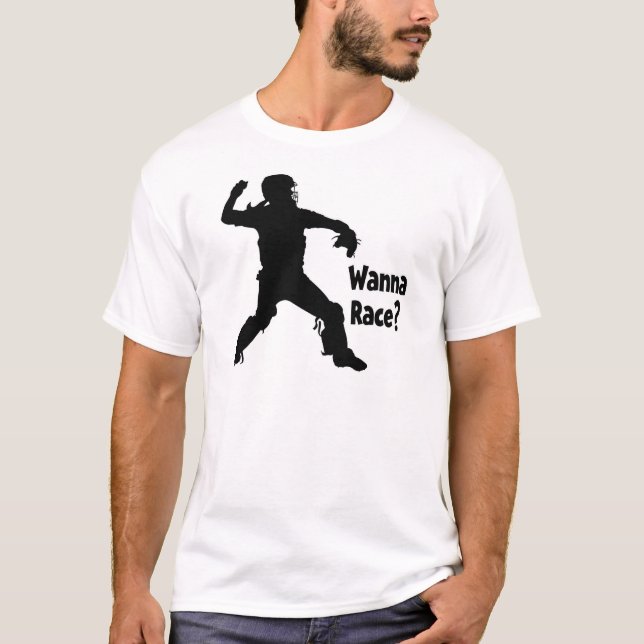 Wollen Sie, um zu laufen, zu schwärzen T-Shirt (Vorderseite)