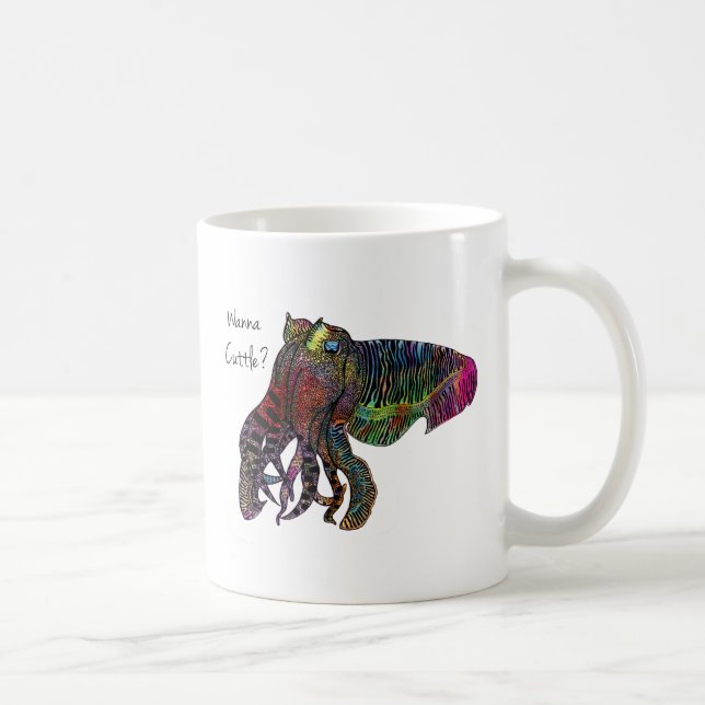 Wollen Sie zu den Tintenfischen Kaffeetasse (Rechts)