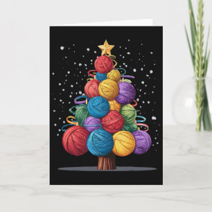 Wollene Weihnachtsbaum Karte