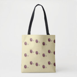 Wollgestricken auf braun tasche