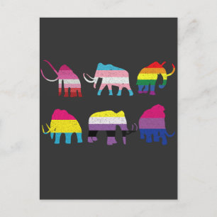 Wollhaarmammut LGBT-Flagge Gay-Pride-Monat Trans Postkarte
