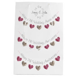 Wollherz 7. oder Hochzeitsgeschenk Mittlere Geschenktüte