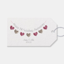Wollherz personalisiert 7. geschenkanhänger