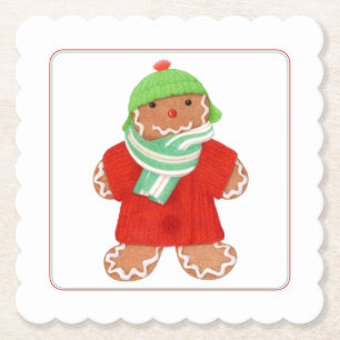 WOLLIGER GINGERBREAD Gekrauster quadratischer Papi Untersetzer