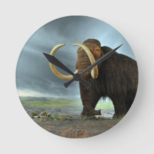 Wolliges Mammut-Mod-Schicksal Runde Wanduhr