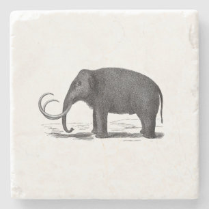 Wolliges Mammut-prähistorischer Elefant Steinuntersetzer