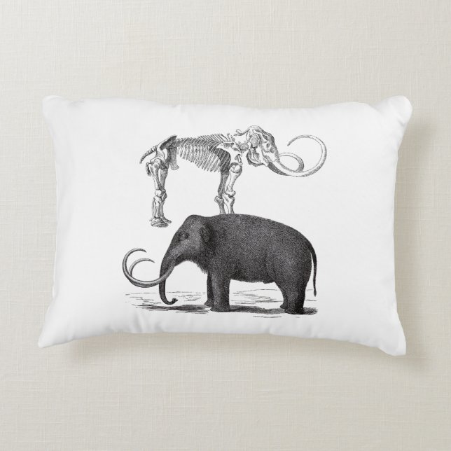 Wolliges Mammut-prähistorischer Elefant und Dekokissen (Rückseite)