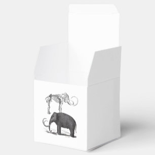 Wolliges Mammut-prähistorischer Elefant und Geschenkschachtel
