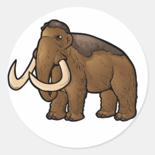 Wolliges Mammut Runder Aufkleber