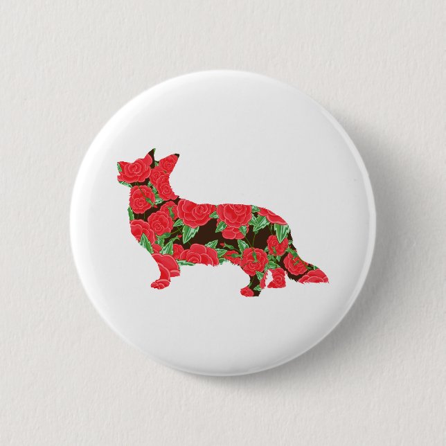 Wolljacken-WaliserCorgi Button (Vorderseite)