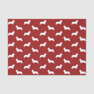 Wolljacken-Walisercorgi-Silhouette-Muster Seidenpapier