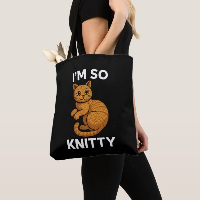 Wollkatze, ich bin so knett tasche (Von Nahem)