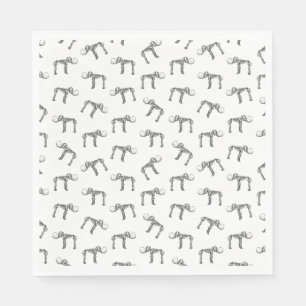 Wollmammut Print CUSTOM HINTERGRUNDFARBE Serviette