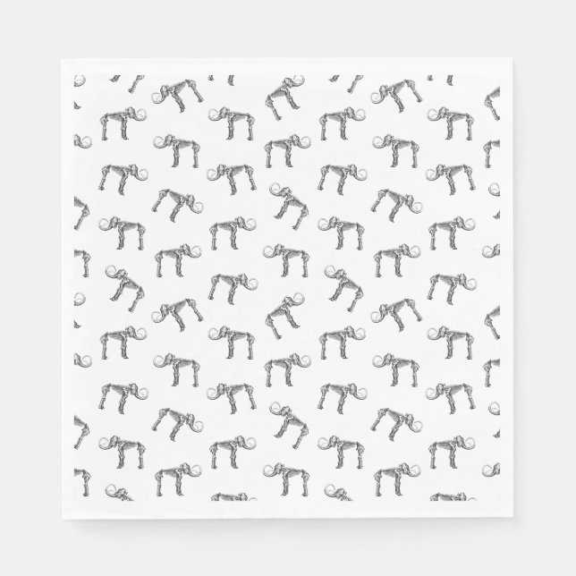 Wollmammut Print CUSTOM HINTERGRUNDFARBE Serviette (Vorderseite)