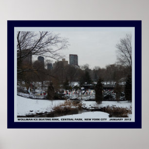 Wollman Eis-Skaten-Eisbahn, Plakat Central Park