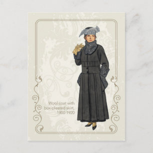Wollmantel Postkarte