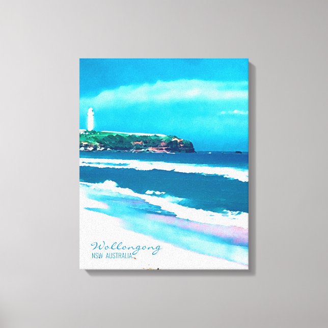Wollongong Beach Leuchtturm NSW Leinwanddruck (Vorderseite)