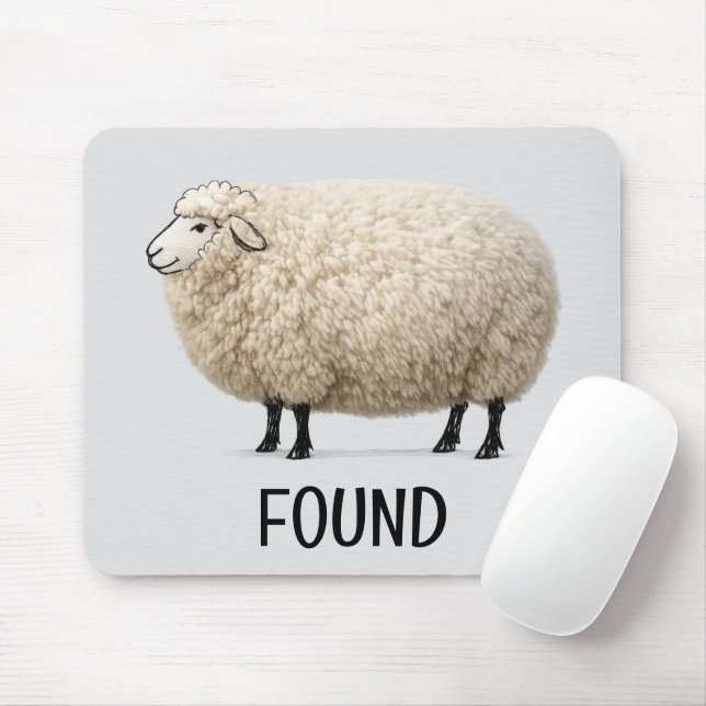 Wollschaf mit gefundenem Text Mousepad (Mit Mouse)