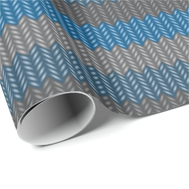 Wollverpackpapier blaues Spinnwolpapier Geschenkpapier (Rolleneckpunkt)