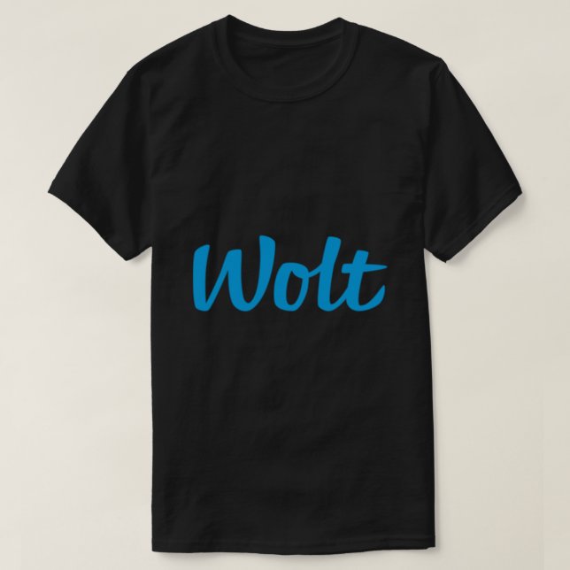 Wolt Logo blue Food Delivery Classic T - Shirt Ess (Design vorne)