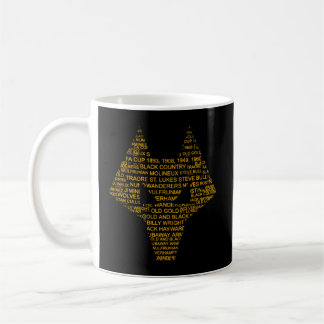 Wolverhampton England Gieft Wölfe Schwarzes Gold W Kaffeetasse