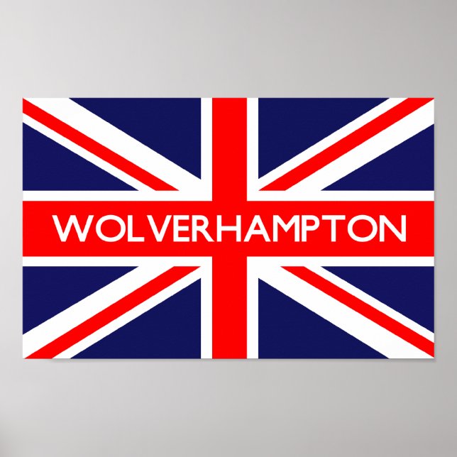 Wolverhampton UK Flag Poster (Vorne)