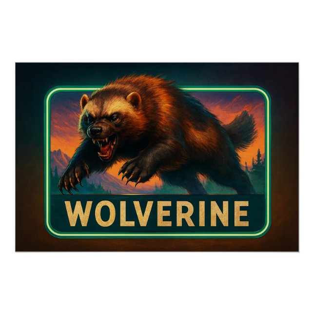 Wolverine Poster Print (Vorderseite)