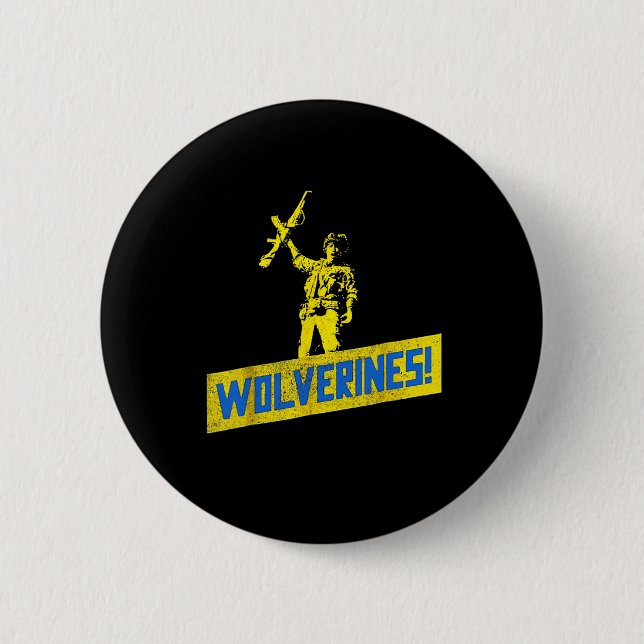 Wolverines unterstützen die Ukraine Steht mit der  Button (Vorderseite)