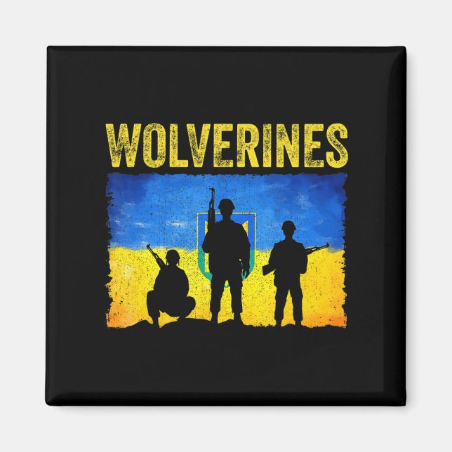 Wolverines unterstützen Ukraine Magnet (Vorne)