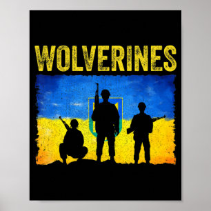 Wolverines unterstützen Ukraine Poster