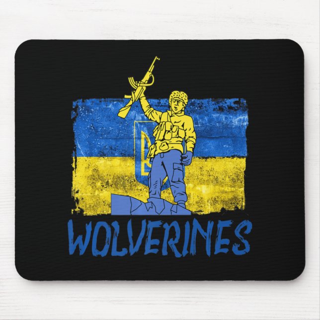 Wolverines unterstützen UkraineUkraine Wolverines  Mousepad (Vorne)