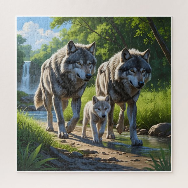 Wolves and Pups - Animal Puzzle (Vertikal)