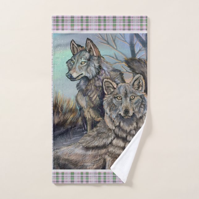 Wolves de l'Arctique (Serviette à main)