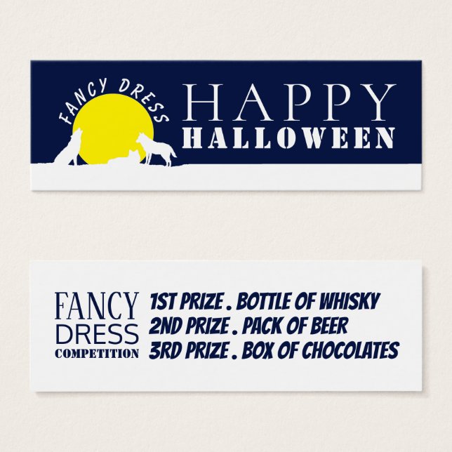Wolves in Moonlight Fancy Dress Competition Ticket (Vorne & Hinten)