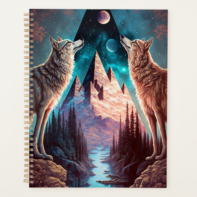 Wolves Mountain Visionary Imaginaire Art (Devant)