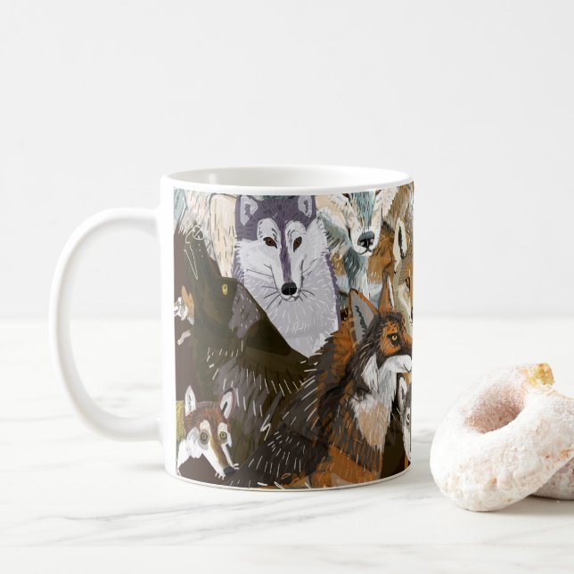 Wolves of Belette Er Pink Kaffeetasse (Mit Donut)