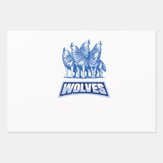 Wolves Throw Pillow Geschenkpapier Set