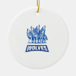 Wolves Throw Pillow Keramik Ornament