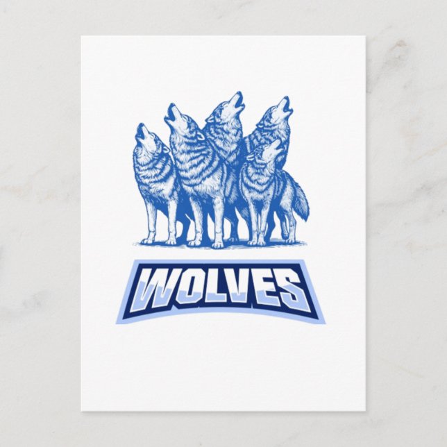 Wolves Throw Pillow Postkarte (Vorderseite)