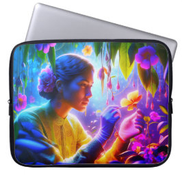 Woman Botanist Woman on an Electronics Bag Laptopschutzhülle