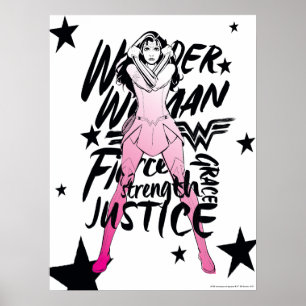 Woman Brush Typografie Poster