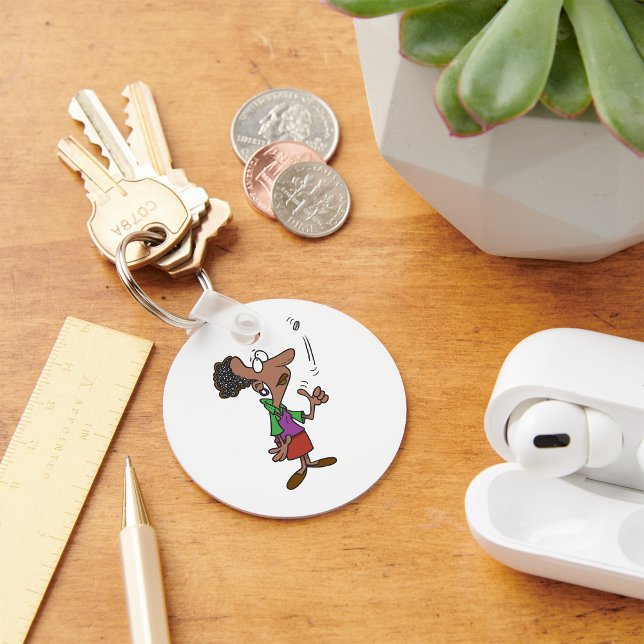 Woman Flipping A Coin Schlüsselanhänger (Von Creator hochgeladen)