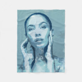 "Woman in Blue"  Fleecedecke