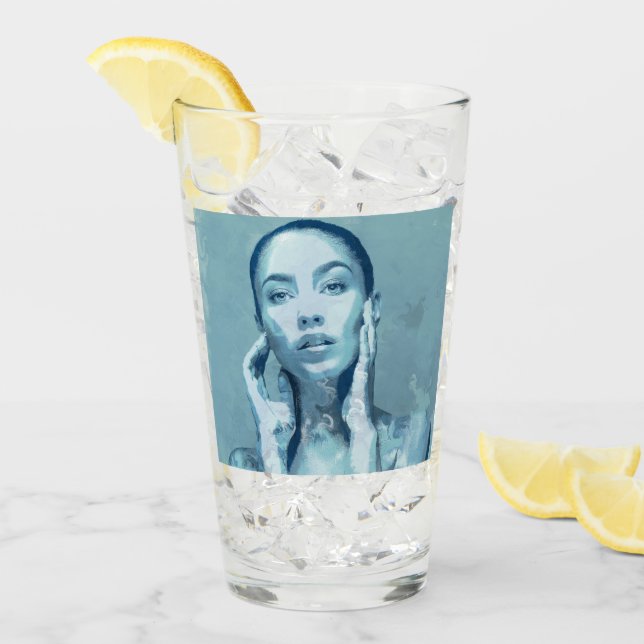 "Woman in Blue" Glas (Vorderseite Ice)